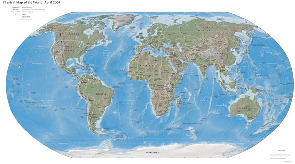 Physical Map of the World