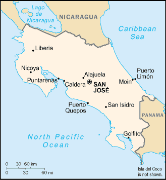 Map: COSTA RICA