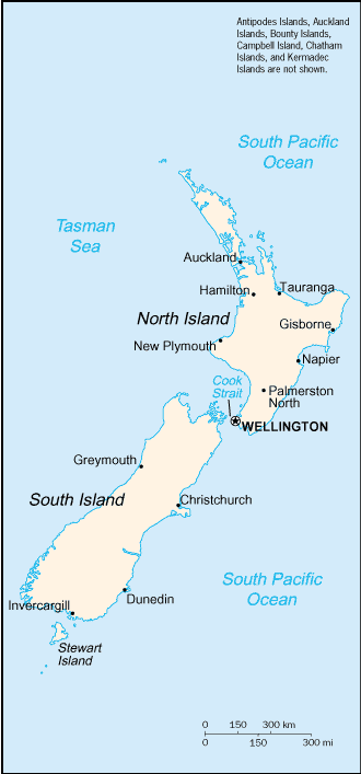 Map: NEW ZEALAND