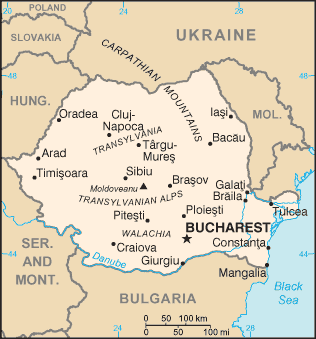 Map: ROMANIA