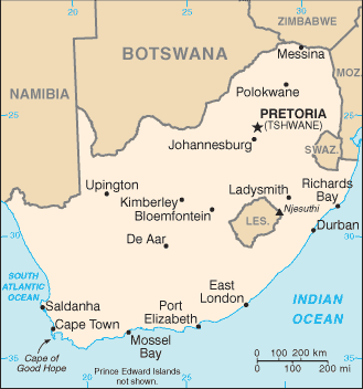 Map: SOUTH AFRICA