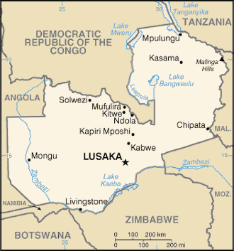 Map: ZAMBIA