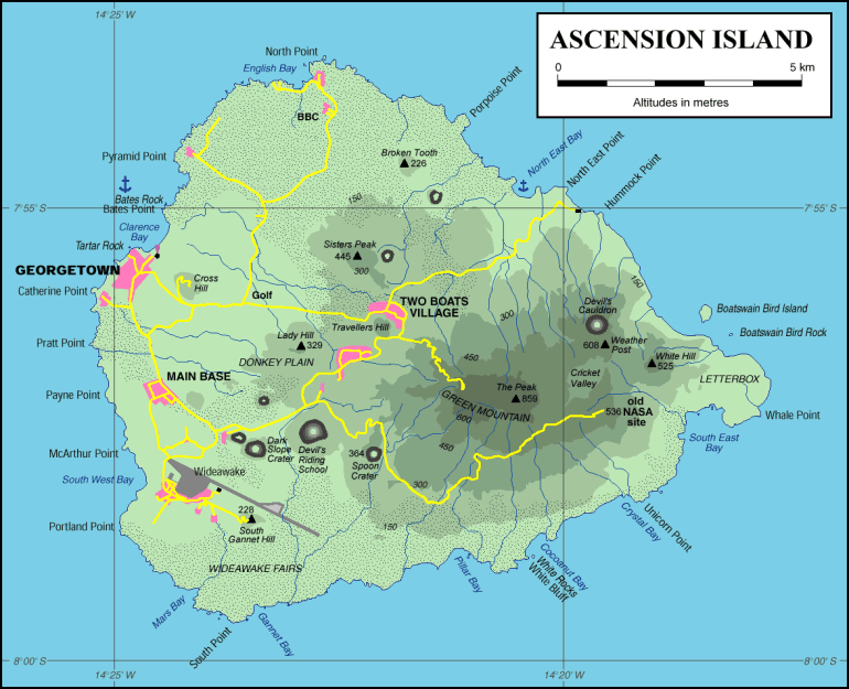 Map: ASCENSION ISLAND