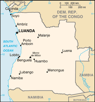 Map: ANGOLA