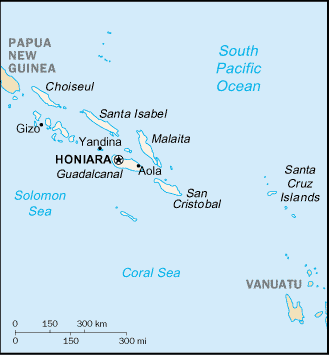Map: SOLOMON ISLANDS