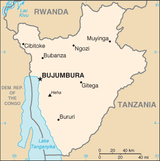 Map: BURUNDI