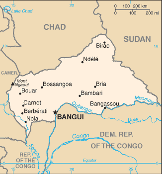 Map: CENTRAL AFRICAN REPUBLIC