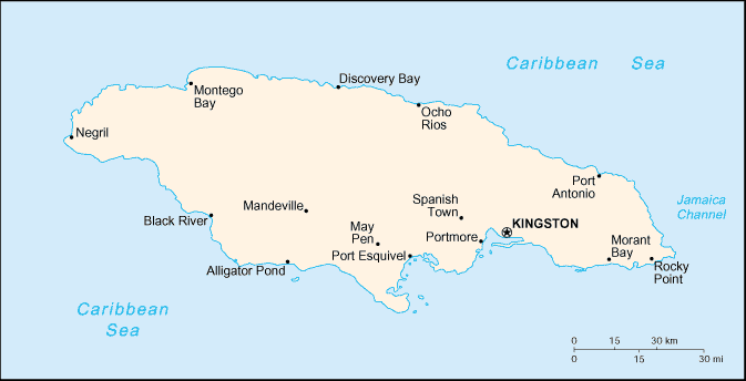 Map: JAMAICA