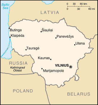 Map: LITHUANIA