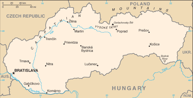 Map: SLOVAKIA