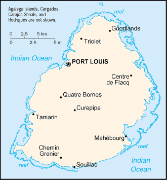 Map: MAURITIUS