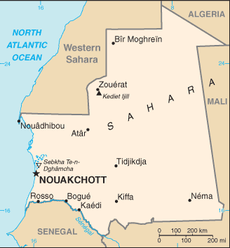 Map: MAURITANIA