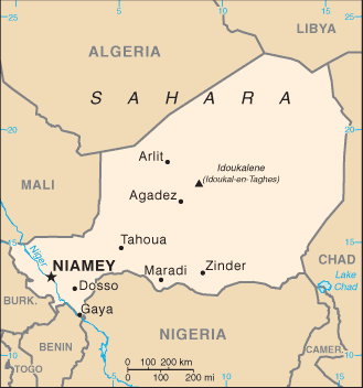 Map: NIGER