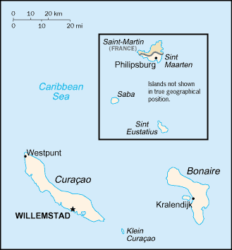 Map: NETHERLANDS ANTILLES