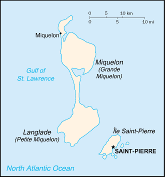 Map: SAINT PIERRE AND MIQUELON