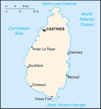Map: SAINT LUCIA